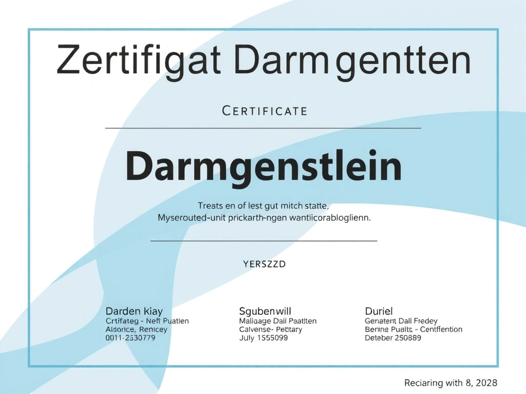Zertifikat für Darmgesundheit